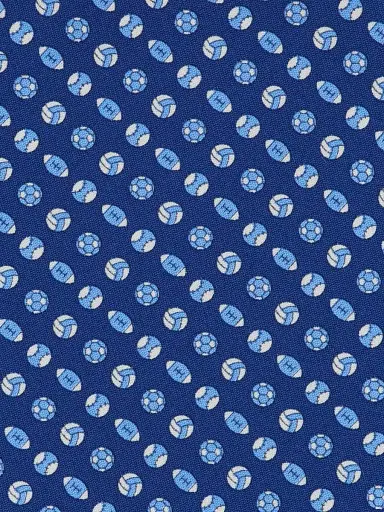 FERRAGAMO Men's Basket Sports Silk Tie - Blue | Thumbnail 4 FERRAGAMO Men's Basket Sports Silk Tie - Blue | Thumbnail 4