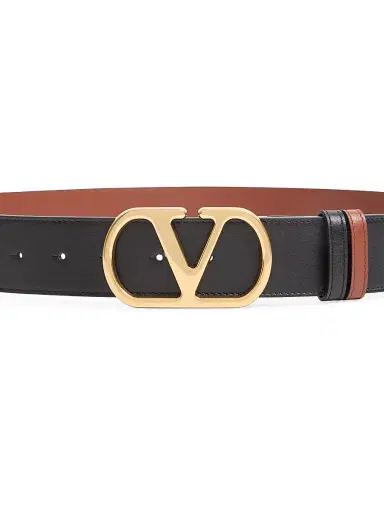 Valentino Garavani Women's Reversible VLogo Signature Belt in Glossy Calfskin | Thumbnail 4 Valentino Garavani Women's Reversible VLogo Signature Belt in Glossy Calfskin | Thumbnail 4