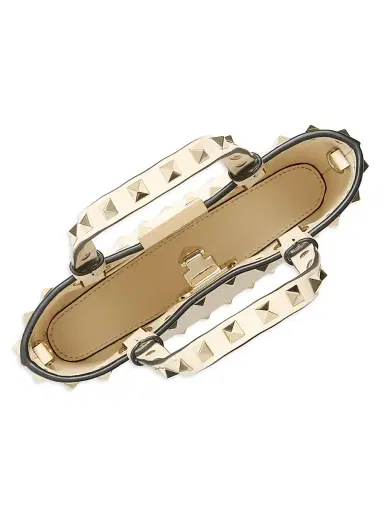 Valentino Garavani Women's Rockstud Shopping Top Handle Bag in Grainy Calfskin - Light | Thumbnail 5 Valentino Garavani Women's Rockstud Shopping Top Handle Bag in Grainy Calfskin - Light | Thumbnail 5