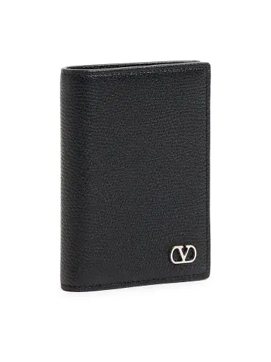 Valentino Garavani Men's VLogo Signature Cardholder in Grainy Calfskin | Thumbnail 4 Valentino Garavani Men's VLogo Signature Cardholder in Grainy Calfskin | Thumbnail 4