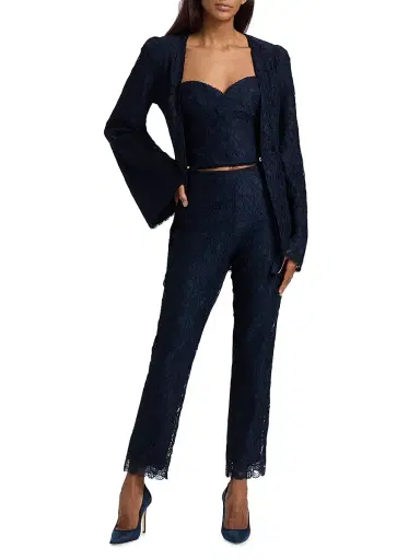 Chiara Boni La Petite Robe Women's Ewelin Lace Blazer | Thumbnail 2 Chiara Boni La Petite Robe Women's Ewelin Lace Blazer | Thumbnail 2