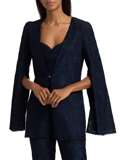 Chiara Boni La Petite Robe Women's Ewelin Lace Blazer | Thumbnail 3 Chiara Boni La Petite Robe Women's Ewelin Lace Blazer | Thumbnail 3