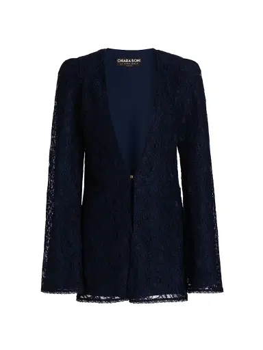 Chiara Boni La Petite Robe Women's Ewelin Lace Blazer | Thumbnail 1 Chiara Boni La Petite Robe Women's Ewelin Lace Blazer | Thumbnail 1