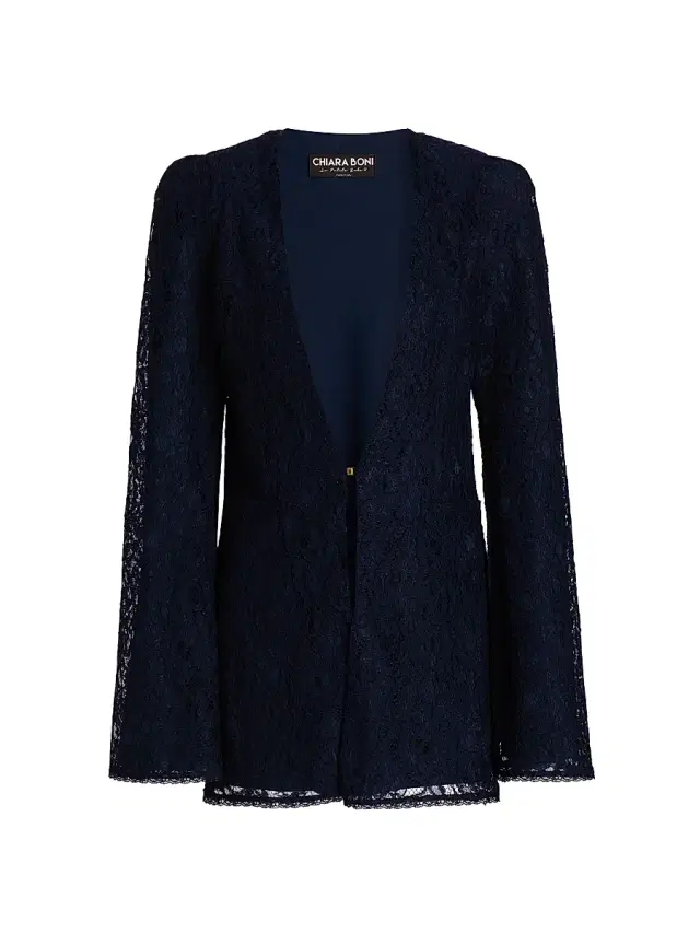 Chiara Boni La Petite Robe Women's Ewelin Lace Blazer - Dusk Blue