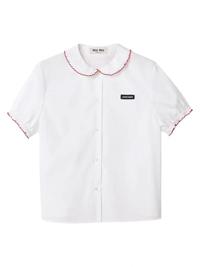 Women's Embroidered Poplin Shirt - White