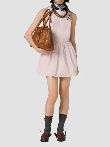 Miu Miu Women's Poplin Mini-Dress - Pink - Size 8 | Thumbnail 2
