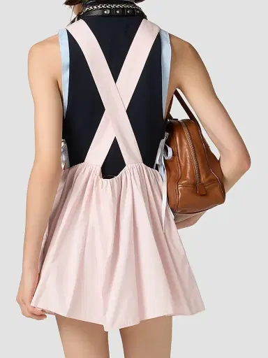 Miu Miu Women's Poplin Mini-Dress - Pink - Size 8 | Thumbnail 4