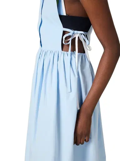 Miu Miu Women's Poplin Side Tie Dress | Thumbnail 5 Miu Miu Women's Poplin Side Tie Dress | Thumbnail 5