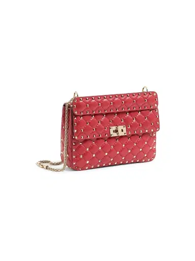 Valentino Garavani Women's Nappa Rockstud Spike Shoulder Bag - Rosso Valentino | Thumbnail 2