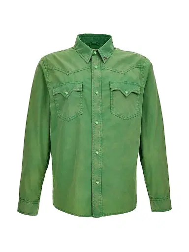 Versace Men's Cotton Western Shirt | Thumbnail 1