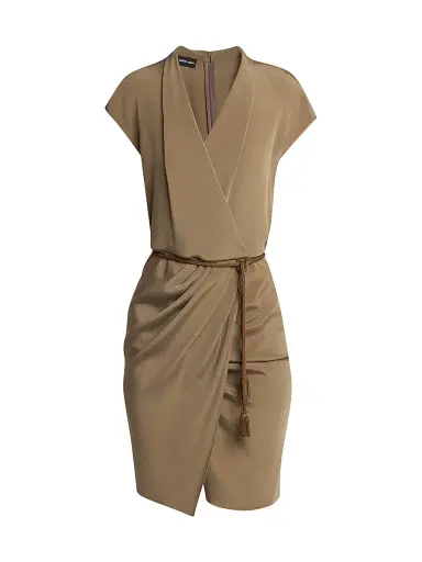 Giorgio Armani Women's Draped Wrap-Style Minidress | Thumbnail 1 Giorgio Armani Women's Draped Wrap-Style Minidress | Thumbnail 1