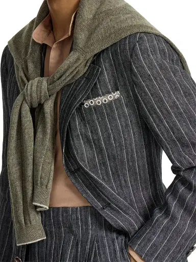 Brunello Cucinelli Men's Polka Dot Silk Pocket Square | Thumbnail 2 Brunello Cucinelli Men's Polka Dot Silk Pocket Square | Thumbnail 2