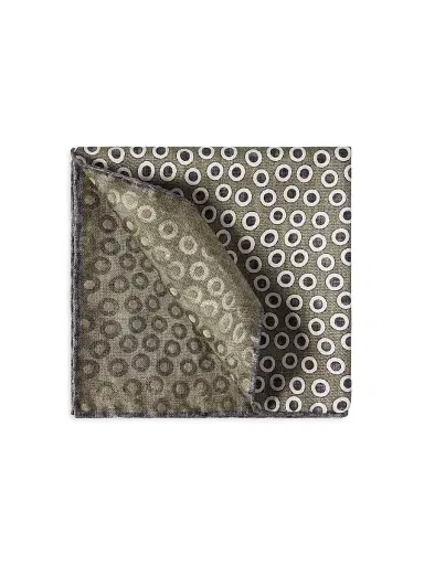 Brunello Cucinelli Men's Polka Dot Silk Pocket Square | Thumbnail 1 Brunello Cucinelli Men's Polka Dot Silk Pocket Square | Thumbnail 1
