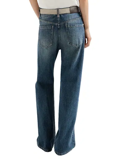 Brunello Cucinelli Women's Authentic Denim Contemporary Loose Jeans | Thumbnail 4 Brunello Cucinelli Women's Authentic Denim Contemporary Loose Jeans | Thumbnail 4