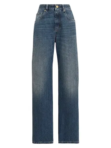Brunello Cucinelli Women's Authentic Denim Contemporary Loose Jeans | Thumbnail 1 Brunello Cucinelli Women's Authentic Denim Contemporary Loose Jeans | Thumbnail 1