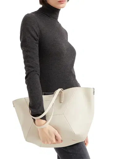 Brunello Cucinelli Women's Tote Bag in Calfskin with Monili | Thumbnail 2 Brunello Cucinelli Women's Tote Bag in Calfskin with Monili | Thumbnail 2