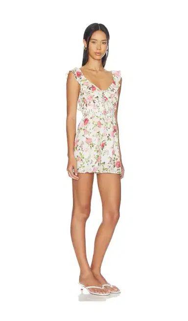 Alice + Olivia Alice + Olivia Gemma Ruffle Romper | Thumbnail 2