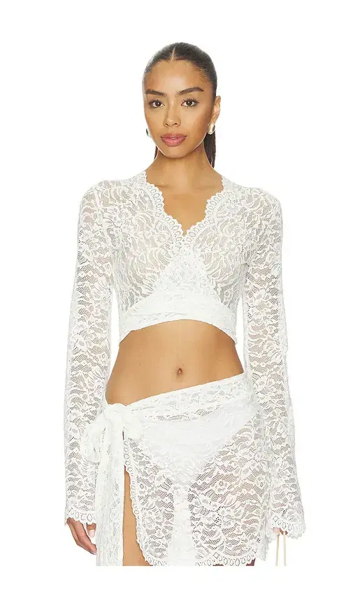 Away That Day X Gigi & Olive Palm Island Lace Top