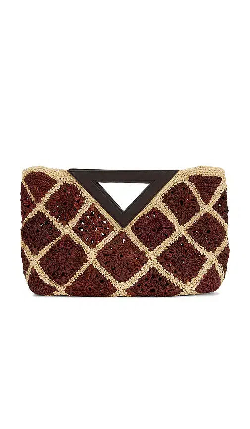Veronica Beard Crochet Raffia Vesper Bag