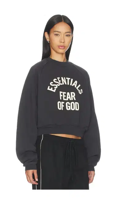 Fear of God ESSENTIALS Campus 90's Cropped Raglan Crewneck | Thumbnail 2 Fear of God ESSENTIALS Campus 90's Cropped Raglan Crewneck | Thumbnail 2