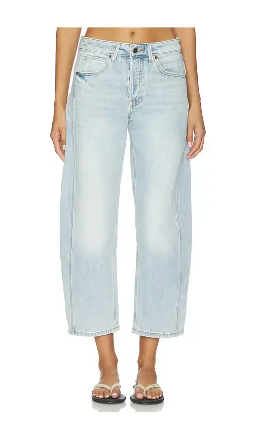 Good American High Barrel Ankle Jeans