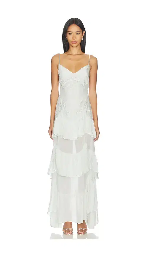 For Love & Lemons Bayview Bow Maxi Dress
