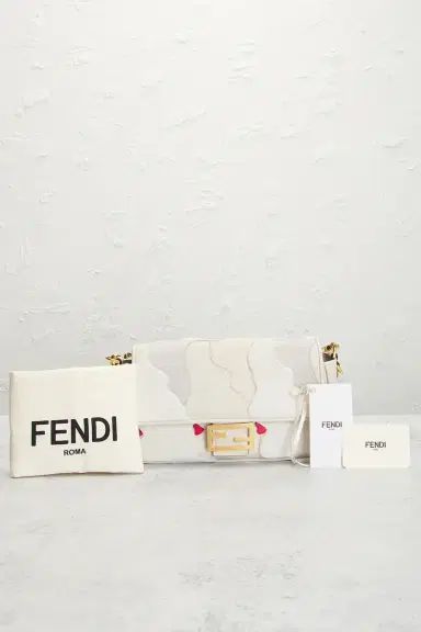 Fendi Mink Fur Nappa Faces Baguette Shoulder Bag | Thumbnail 11