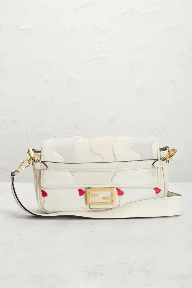 Fendi Mink Fur Nappa Faces Baguette Shoulder Bag | Thumbnail 4