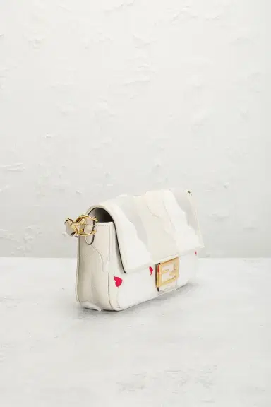 Fendi Mink Fur Nappa Faces Baguette Shoulder Bag | Thumbnail 6