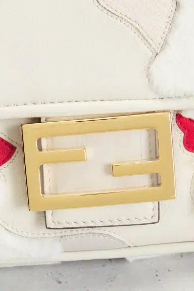 Fendi Mink Fur Nappa Faces Baguette Shoulder Bag | Thumbnail 8