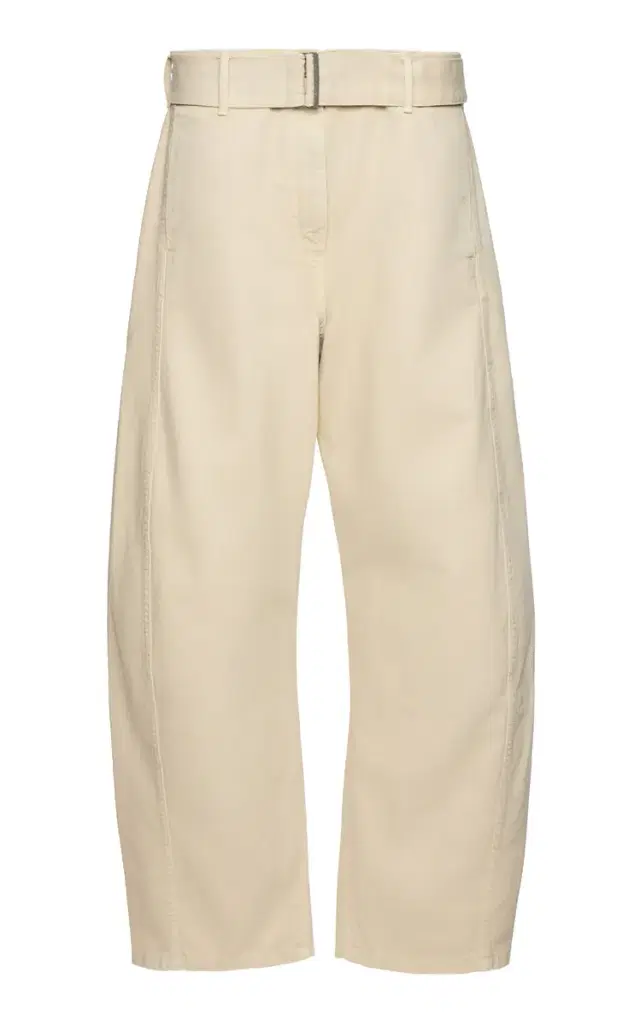 Magda Butrym Rigid Wide-Leg Beige Jeans