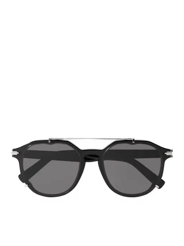 DIOR Eyewear DiorBlackSuit RI Round-Frame Acetate and Silver-Tone Sunglasses - Men