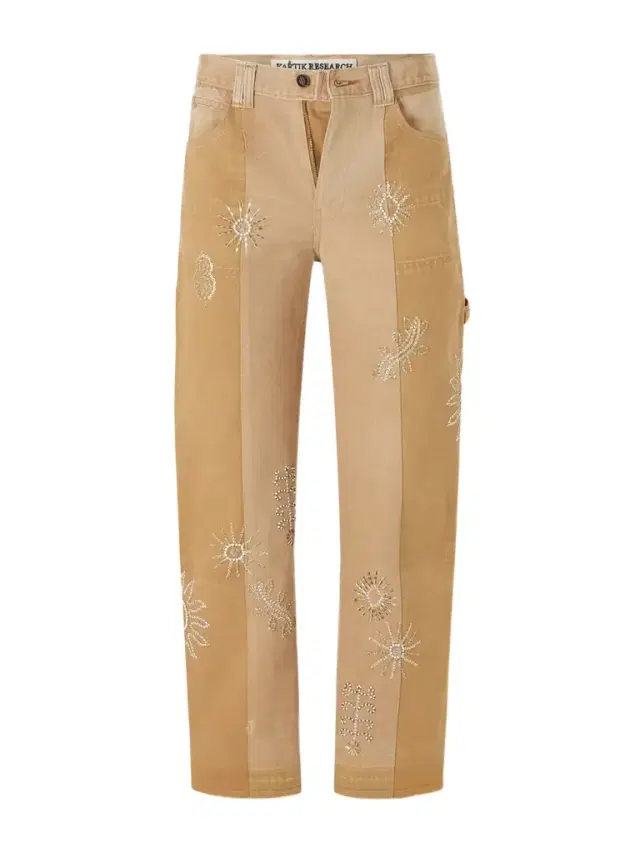 Zardozi Straight-Leg Embellished Paneled Cotton-Canvas Trousers - Men Zardozi Straight-Leg Embellished Paneled Cotton-Canvas Trousers - Men