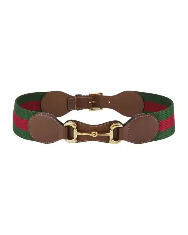 Elastic Web Belt With Horsebit