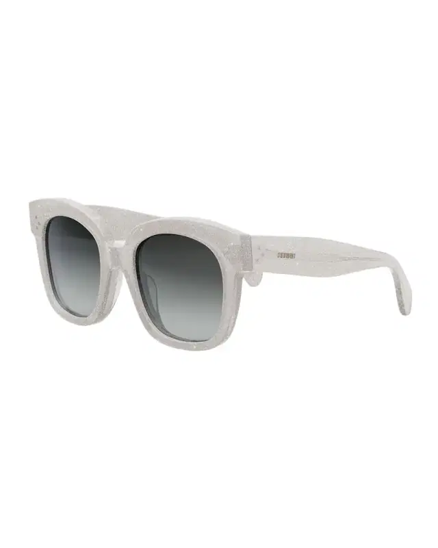 CELINE Glittery Bold Acetate Square Sunglasses