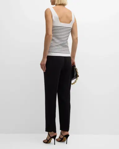 Elie Tahari The Willow Pleated Straight-Leg Ankle Pants | Thumbnail 4