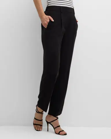 Elie Tahari The Willow Pleated Straight-Leg Ankle Pants | Thumbnail 7
