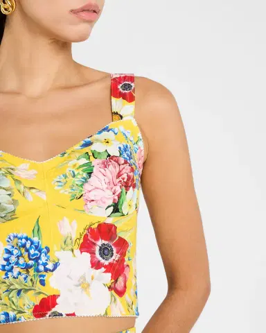 Dolce & Gabbana Floral Crop Bustier Top | Thumbnail 5 Dolce & Gabbana Floral Crop Bustier Top | Thumbnail 5