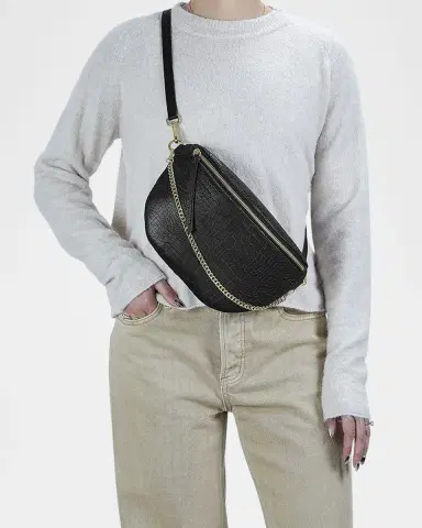 GiGi New York Beck Sling Croc-Embossed Leather Shoulder Bag | Thumbnail 3