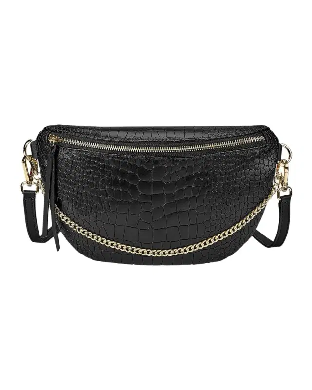Beck Sling Croc-Embossed Leather Shoulder Bag