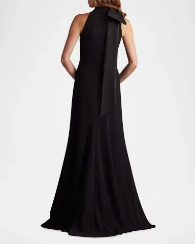 Tadashi Shoji Sleeveless Mock-Neck Bow Gown | Thumbnail 2 Tadashi Shoji Sleeveless Mock-Neck Bow Gown | Thumbnail 2