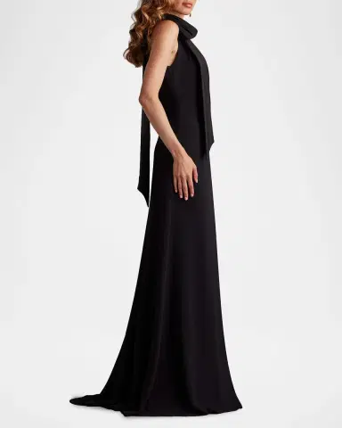 Tadashi Shoji Sleeveless Mock-Neck Bow Gown | Thumbnail 4 Tadashi Shoji Sleeveless Mock-Neck Bow Gown | Thumbnail 4