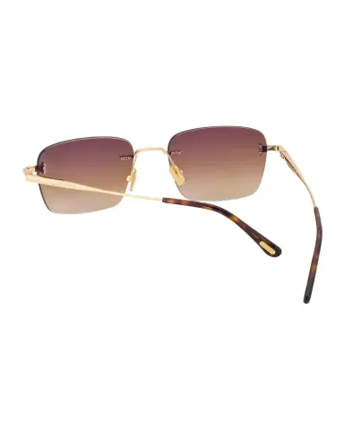 TOM FORD Men's Jake Rimless Rectangular Metal Sunglasses | Thumbnail 1