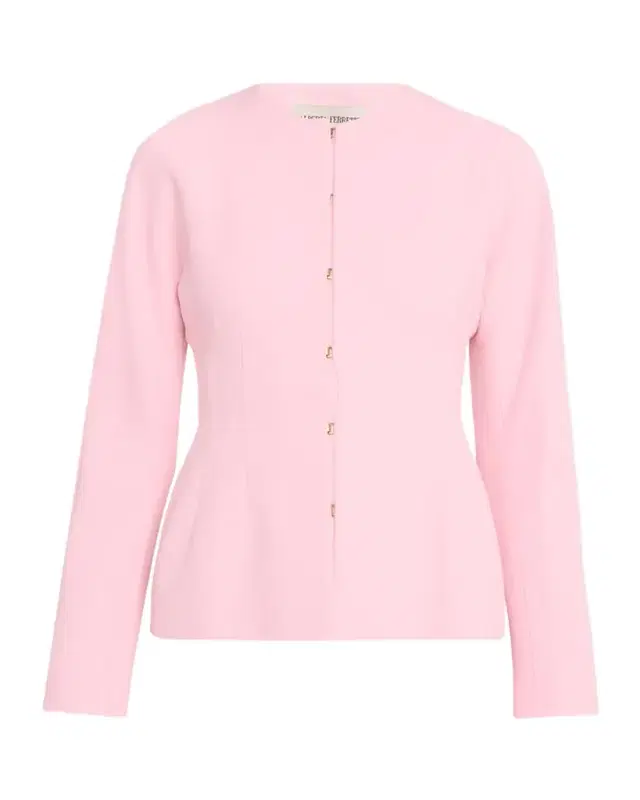 Collarless Peplum Jacket