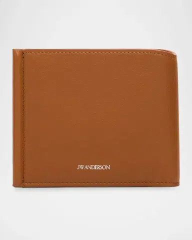 JW Anderson Men's Loafers Box-Stitched Leather Bifold Wallet | Thumbnail 4 JW Anderson Men's Loafers Box-Stitched Leather Bifold Wallet | Thumbnail 4