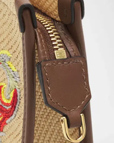 Etro Floral Embroidered Raffia Crossbody Clutch | Thumbnail 6