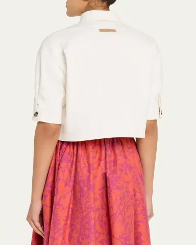 Max Mara Cropped Button-Down Jacket | Thumbnail 7 Max Mara Cropped Button-Down Jacket | Thumbnail 7