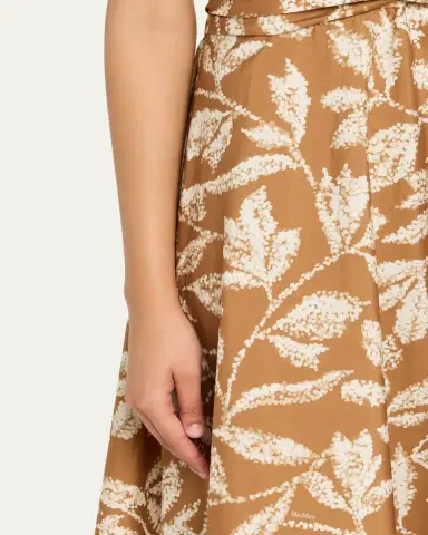 Max Mara Botanical-Print Halter Midi Dress | Thumbnail 9 Max Mara Botanical-Print Halter Midi Dress | Thumbnail 9