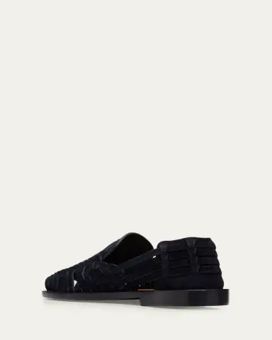 Brunello Cucinelli Men's Woven Suede Sandals | Thumbnail 2