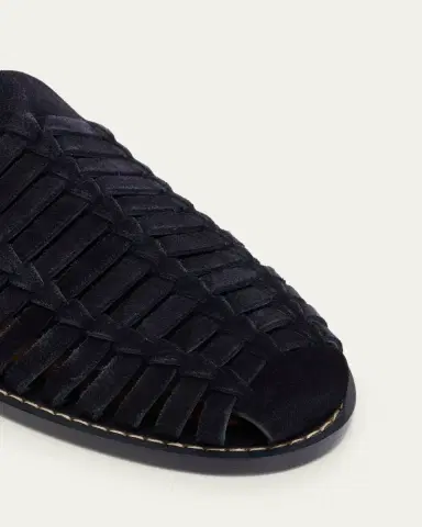 Brunello Cucinelli Men's Woven Suede Sandals | Thumbnail 3